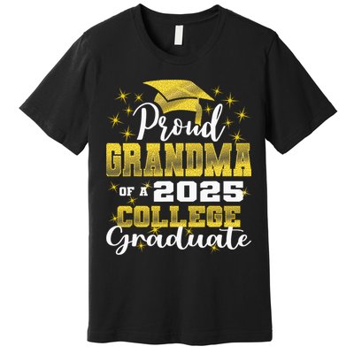 Proud Grandma Of 2025 College Graduate Family 24 Graduation Premium T-Shirt