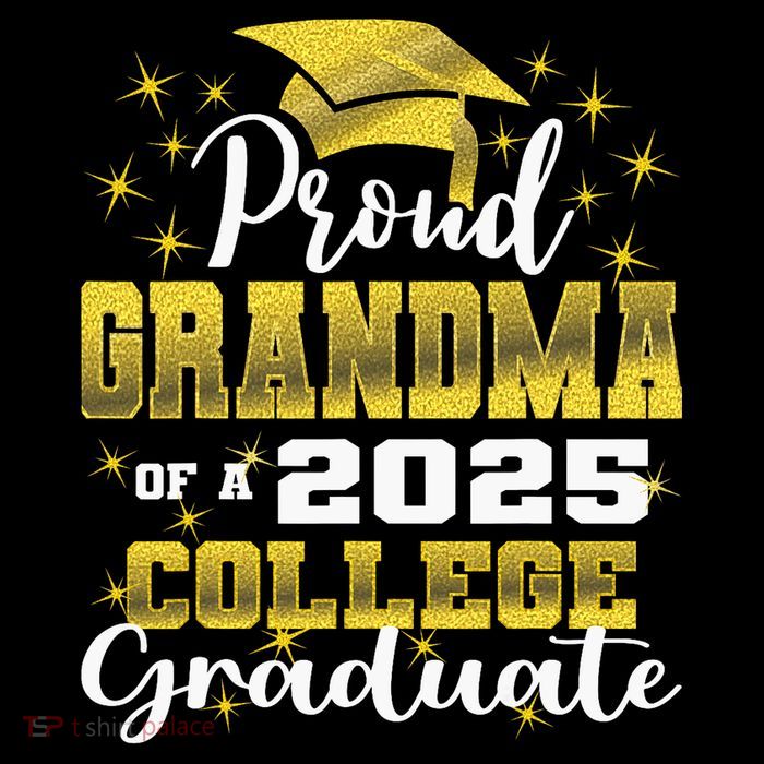 Proud Grandma Of 2025 College Graduate Family 24 Graduation Womens T-Shirt