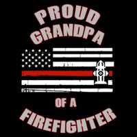 Proud Grandpa Of A Firefighter Funny Gift Cooling Performance Crew T-Shirt