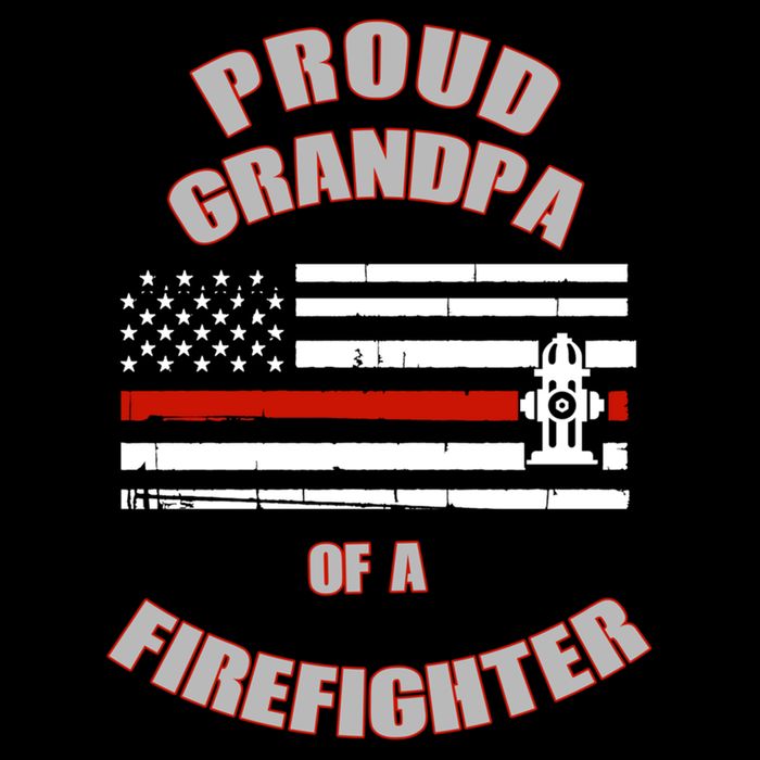 Proud Grandpa Of A Firefighter Funny Gift Cooling Performance Crew T-Shirt