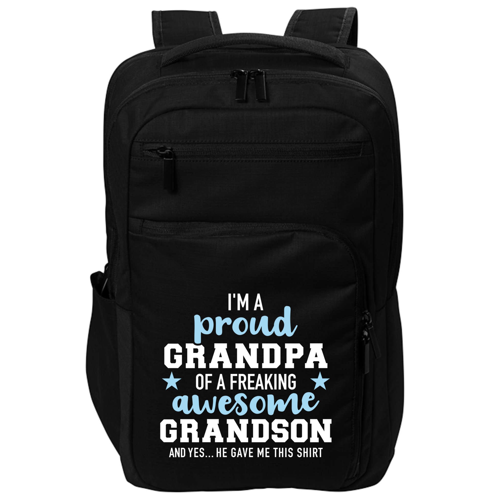 Proud Grandpa Of An Awesome Grandson Gift Impact Tech Backpack