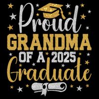 Proud Grandma Of A Class Of 2025 Graduate Graduation Nana Apron