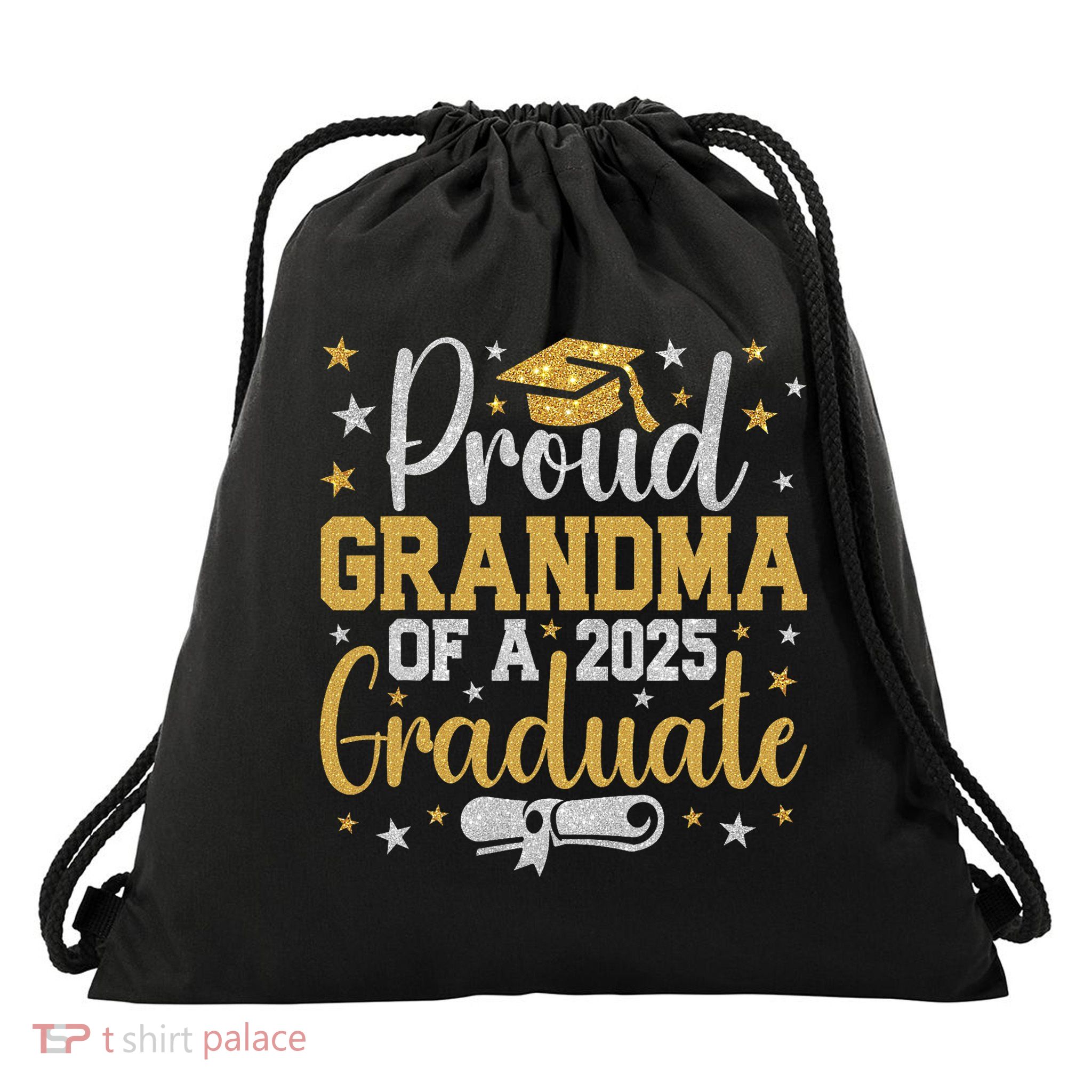Proud Grandma Of A Class Of 2025 Graduate Graduation Nana Drawstring Bag