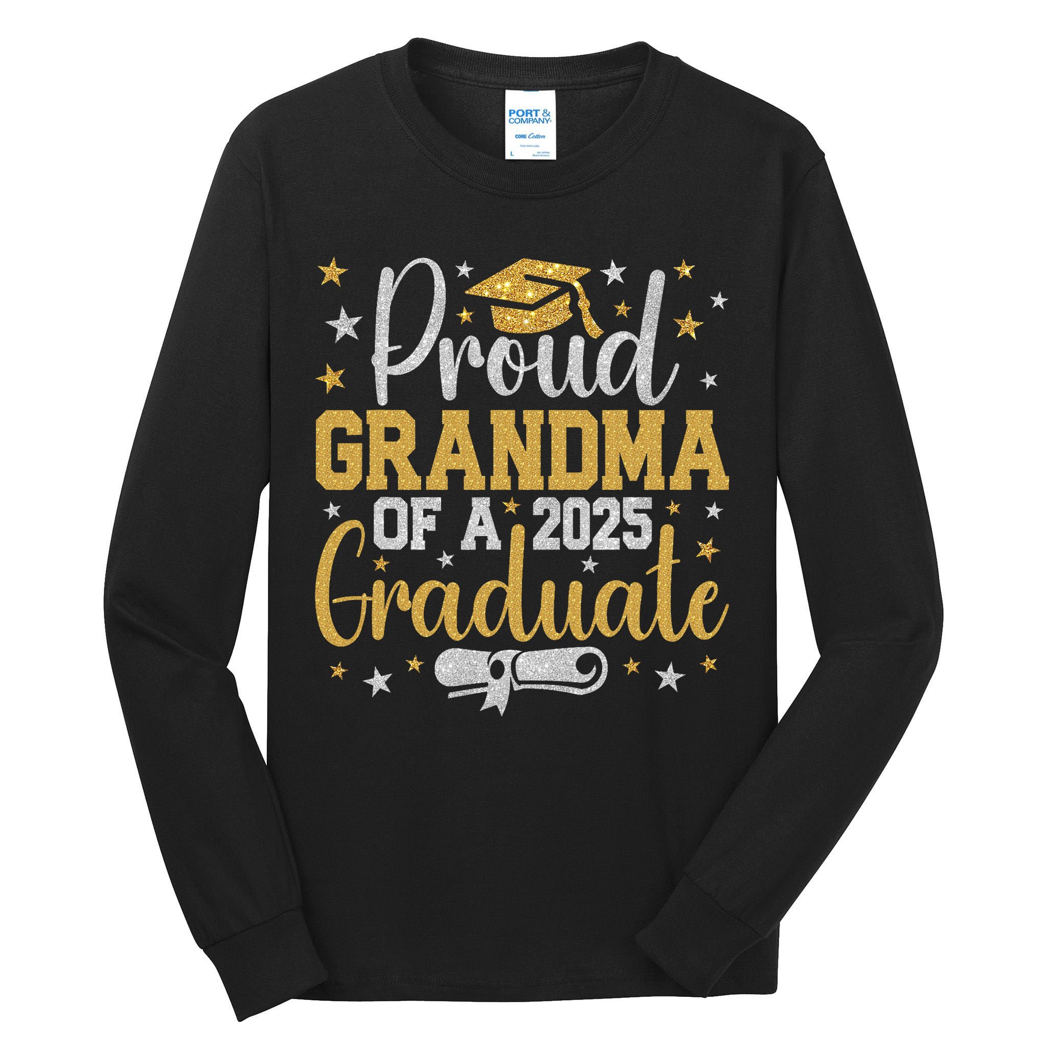 Proud Grandma Of A Class Of 2025 Graduate Graduation Nana Tall Long Sleeve T-Shirt