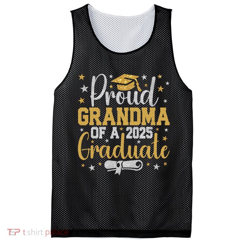 Proud Grandma Of A Class Of 2025 Graduate Graduation Nana Mesh Reversible Basketball Jersey Tank