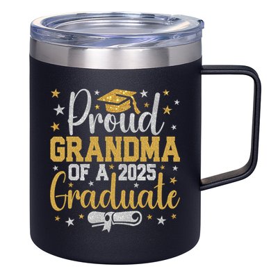 Proud Grandma Of A Class Of 2025 Graduate Graduation Nana 12oz Stainless Steel Coffee Mug