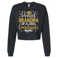 Proud Grandma Of A Class Of 2025 Graduate Graduation Nana Cropped Pullover Crew