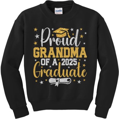 Proud Grandma Of A Class Of 2025 Graduate Graduation Nana Kids Sweatshirt