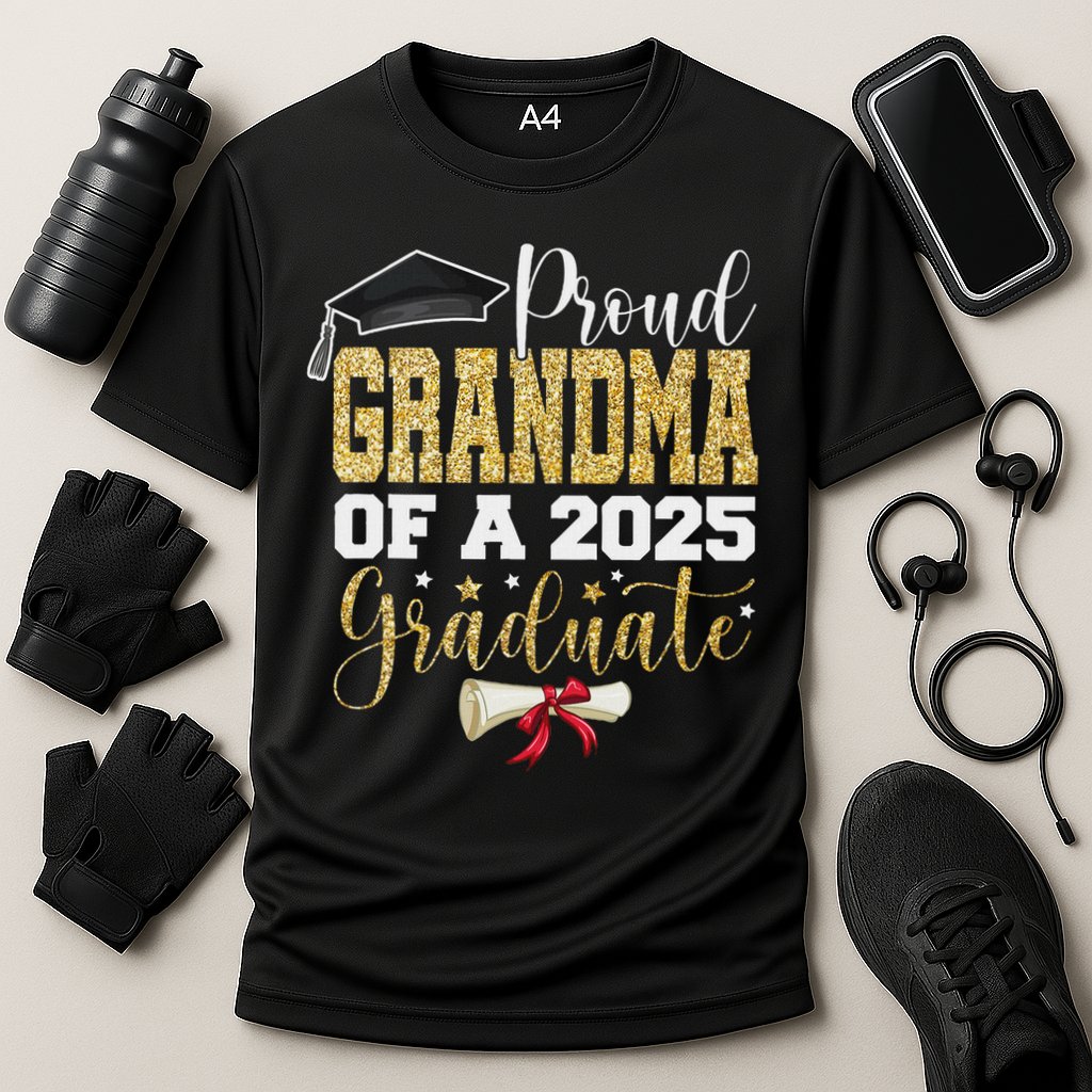 Proud Grandma Of A 2025 Graduate Senior 2025 Graduation Cooling Performance Crew T-Shirt