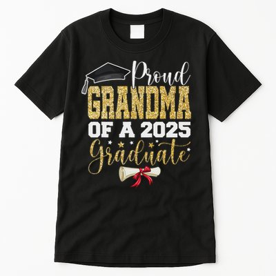 Proud Grandma Of A 2025 Graduate Senior 2025 Graduation Tall T-Shirt