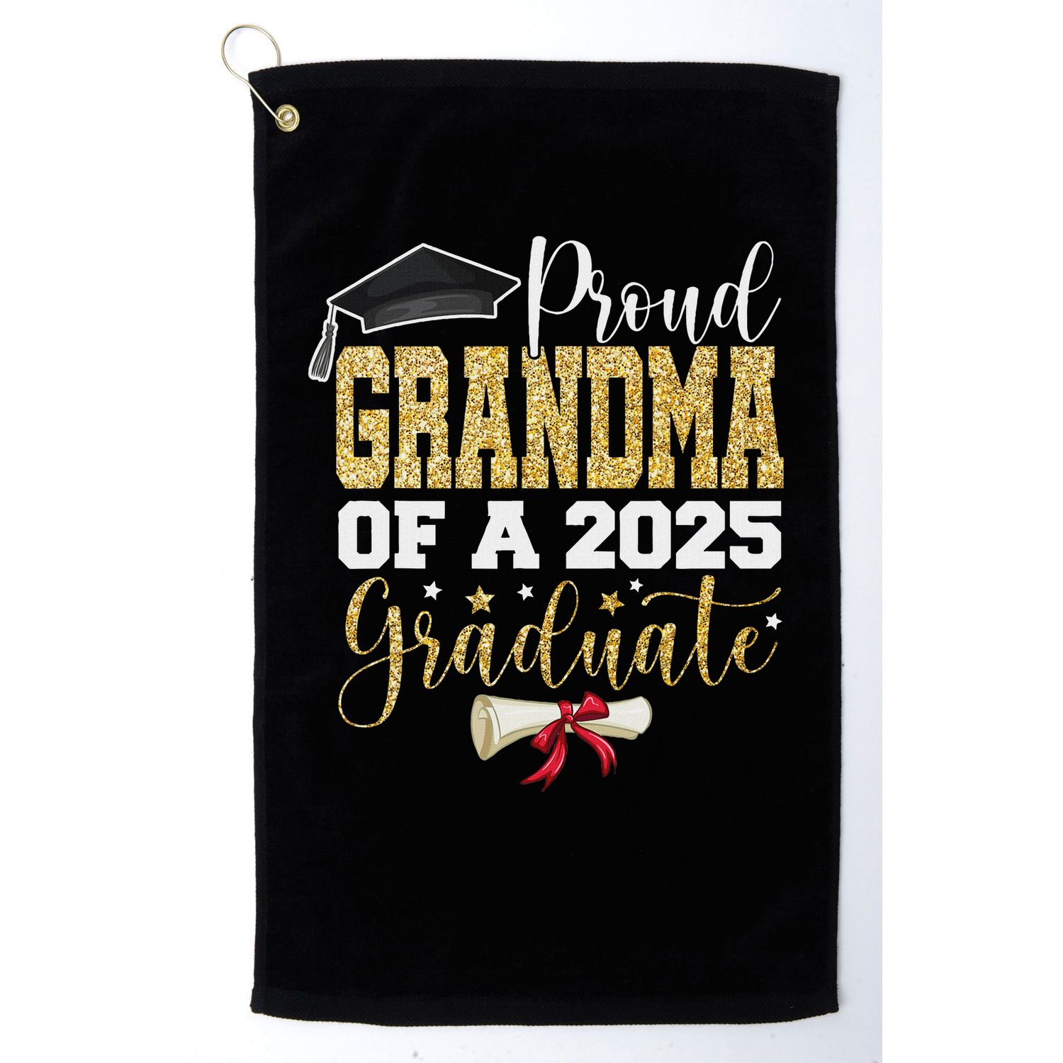 Proud Grandma Of A 2025 Graduate Senior 2025 Graduation Golf Towel