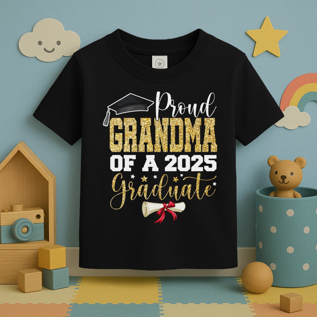 Proud Grandma Of A 2025 Graduate Senior 2025 Graduation Toddler T-Shirt