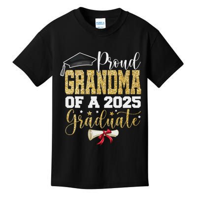 Proud Grandma Of A 2025 Graduate Senior 2025 Graduation Kids T-Shirt