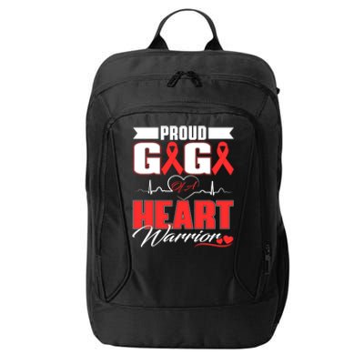 Proud Gigi Of A Heart Warrior Heart Disease Awareness Month Cool Gift City Backpack