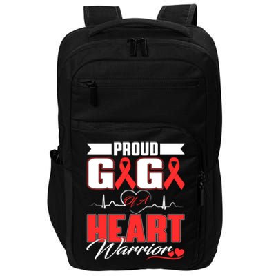 Proud Gigi Of A Heart Warrior Heart Disease Awareness Month Cool Gift Impact Tech Backpack