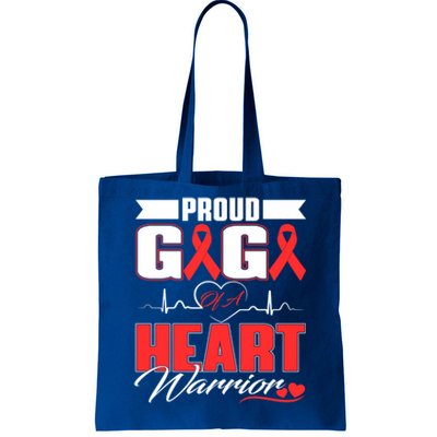 Proud Gigi Of A Heart Warrior Heart Disease Awareness Month Cool Gift Tote Bag