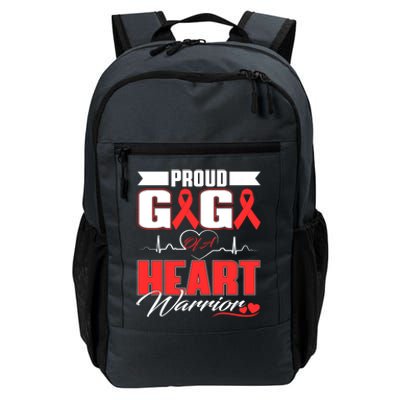 Proud Gigi Of A Heart Warrior Heart Disease Awareness Month Cool Gift Daily Commute Backpack