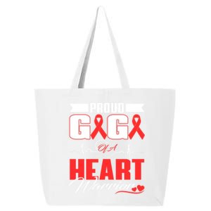 Proud Gigi Of A Heart Warrior Heart Disease Awareness Month Cool Gift 25L Jumbo Tote