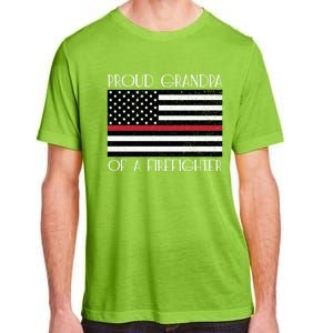 Proud Grandpa Of A Firefighter Thin Red Line American Flag Cute Gift Adult ChromaSoft Performance T-Shirt