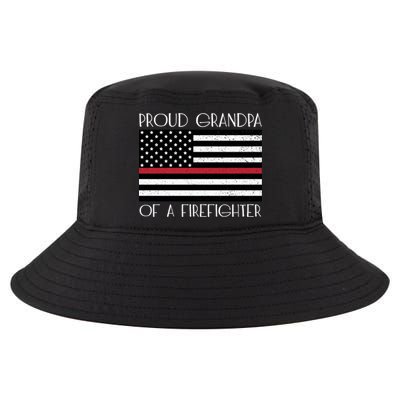 Proud Grandpa Of A Firefighter Thin Red Line American Flag Cute Gift Cool Comfort Performance Bucket Hat