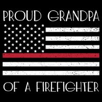 Proud Grandpa Of A Firefighter Thin Red Line American Flag Cute Gift Cooling Performance Crew T-Shirt