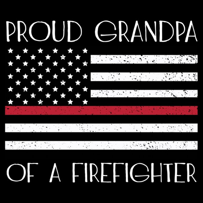 Proud Grandpa Of A Firefighter Thin Red Line American Flag Cute Gift Cooling Performance Crew T-Shirt