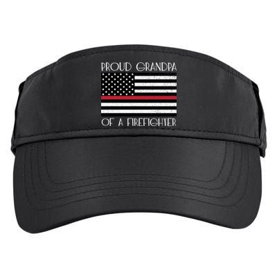 Proud Grandpa Of A Firefighter Thin Red Line American Flag Cute Gift Adult Drive Performance Visor
