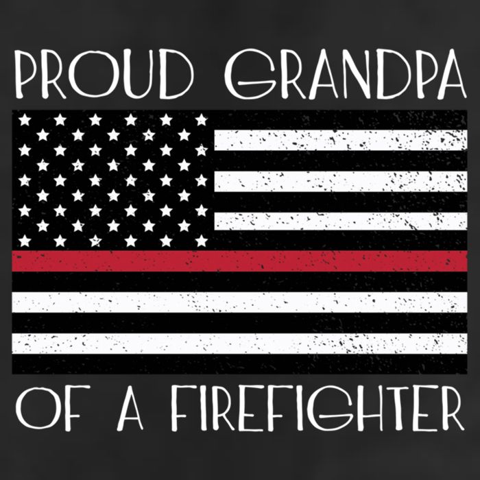 Proud Grandpa Of A Firefighter Thin Red Line American Flag Cute Gift Adult Drive Performance Visor