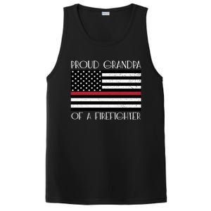 Proud Grandpa Of A Firefighter Thin Red Line American Flag Cute Gift PosiCharge Competitor Tank