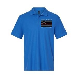 Proud Grandpa Of A Firefighter Thin Red Line American Flag Cute Gift Softstyle Adult Sport Polo