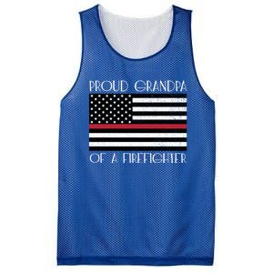 Proud Grandpa Of A Firefighter Thin Red Line American Flag Cute Gift Mesh Reversible Basketball Jersey Tank