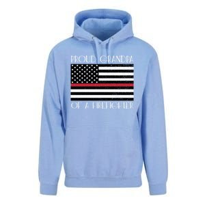 Proud Grandpa Of A Firefighter Thin Red Line American Flag Cute Gift Unisex Surf Hoodie