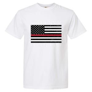 Proud Grandpa Of A Firefighter Thin Red Line American Flag Cute Gift Garment-Dyed Heavyweight T-Shirt