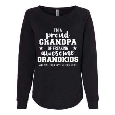 Proud Grandpa Of Awesome Grand Cool Gift Womens California Wash Sweatshirt