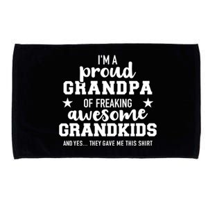 Proud Grandpa Of Awesome Grand Cool Gift Microfiber Hand Towel