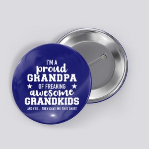 Proud Grandpa Of Awesome Grand Cool Gift Button