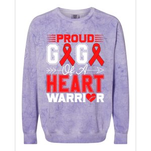 Proud Gigi Of A Heart Warrior Heart Disease Awareness Month Gift Colorblast Crewneck Sweatshirt