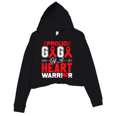 Proud Gigi Of A Heart Warrior Heart Disease Awareness Month Gift Crop Fleece Hoodie