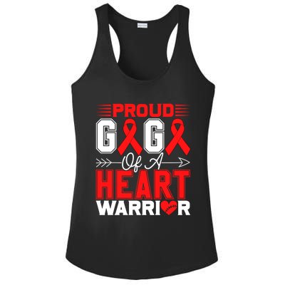 Proud Gigi Of A Heart Warrior Heart Disease Awareness Month Gift Ladies PosiCharge Competitor Racerback Tank