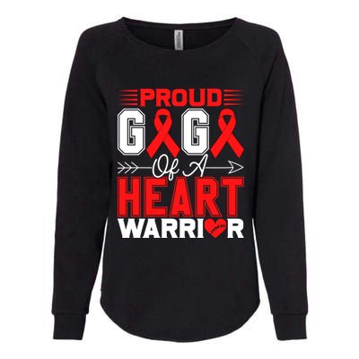 Proud Gigi Of A Heart Warrior Heart Disease Awareness Month Gift Womens California Wash Sweatshirt