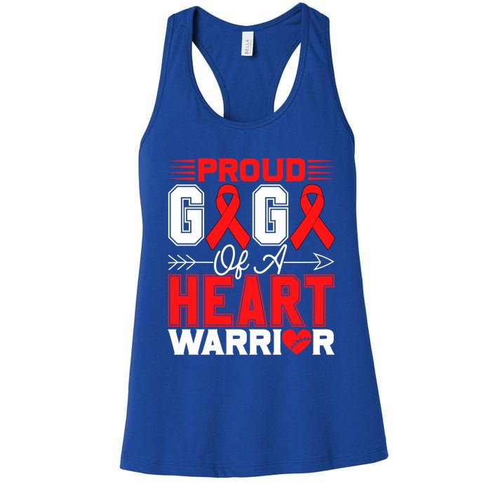 Proud Gigi Of A Heart Warrior Heart Disease Awareness Month Gift Women's Racerback Tank