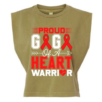 Proud Gigi Of A Heart Warrior Heart Disease Awareness Month Gift Garment-Dyed Women's Muscle Tee