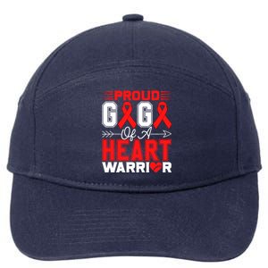 Proud Gigi Of A Heart Warrior Heart Disease Awareness Month Gift 7-Panel Snapback Hat