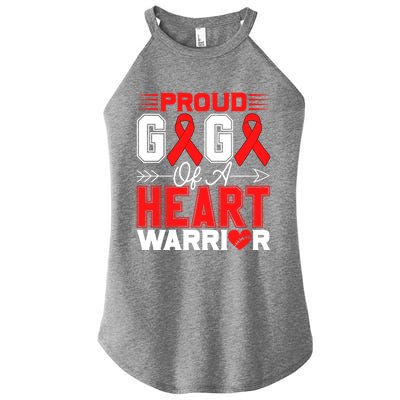 Proud Gigi Of A Heart Warrior Heart Disease Awareness Month Gift Women's Perfect Tri Rocker Tank