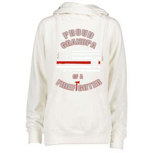 Proud Grandpa Of A Volunteer Firefighter Gift Womens Funnel Neck Pullover Hood