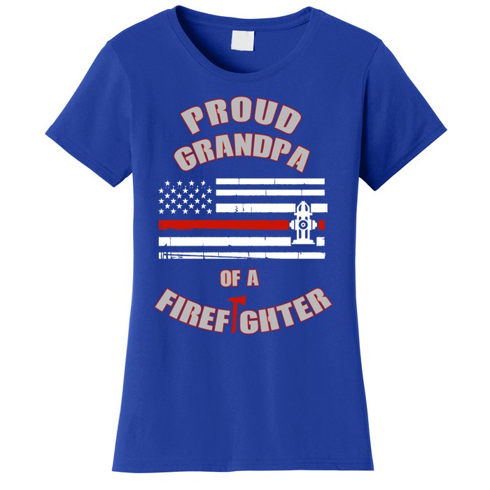 Proud Grandpa Of A Volunteer Firefighter Gift Women's T-Shirt