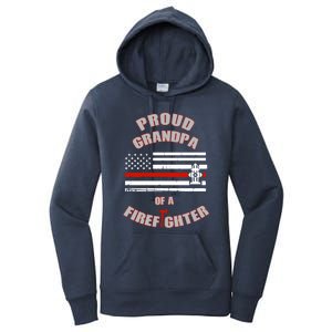 Proud Grandpa Of A Volunteer Firefighter Gift Women's Pullover Hoodie