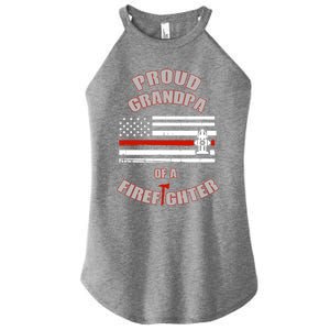 Proud Grandpa Of A Volunteer Firefighter Gift Women's Perfect Tri Rocker Tank