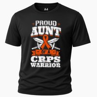 Proud Grandpa Of An Ewings Sarcoma Warrior Awareness Ribbon Cooling Performance Crew T-Shirt