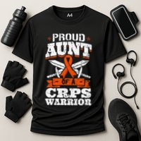 Proud Grandpa Of An Ewings Sarcoma Warrior Awareness Ribbon Cooling Performance Crew T-Shirt